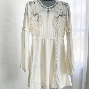 White Midi Boho Dress